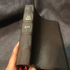 KJV KING JAMES Open Bible Edition [Brown] Soft cowhide Leather Verse By Verse