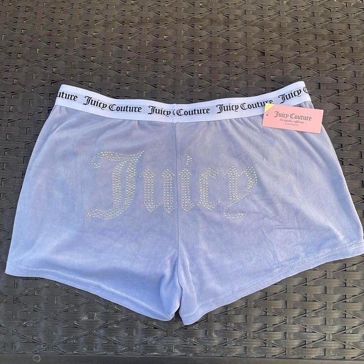 2 Pack — Juicy Couture Velour Lounge Shorts, Lilac, Gray