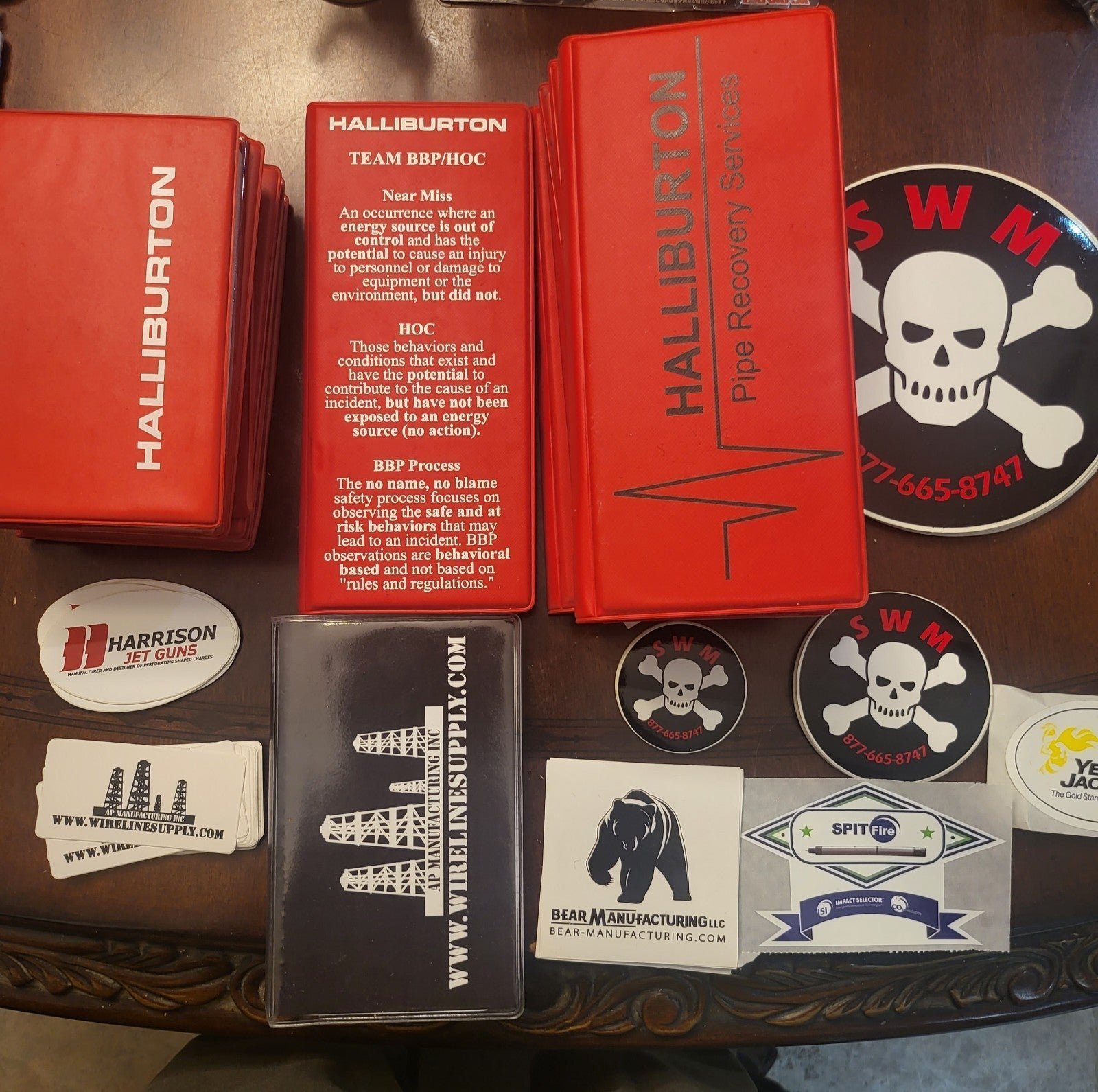 Tally books and oil company Stickers