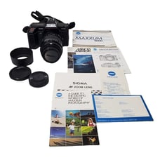 Minolta Maxxum 5000 AF Sigma Zoom 60-200 Lens 35mm SLR Film Camera Japan TESTED