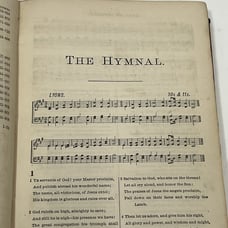The Presbyterian Hymnal 1874 Religious Church Leather Spine Hardcover Antique