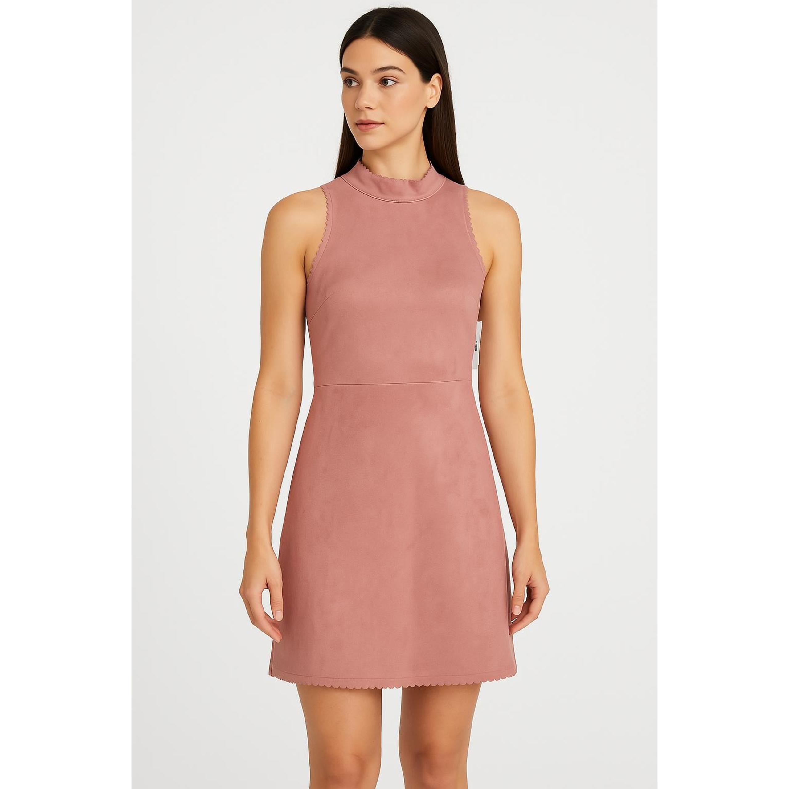 NWT Dress Womens Medium Pink Sleeveless High Neck Above Knee - Soprano