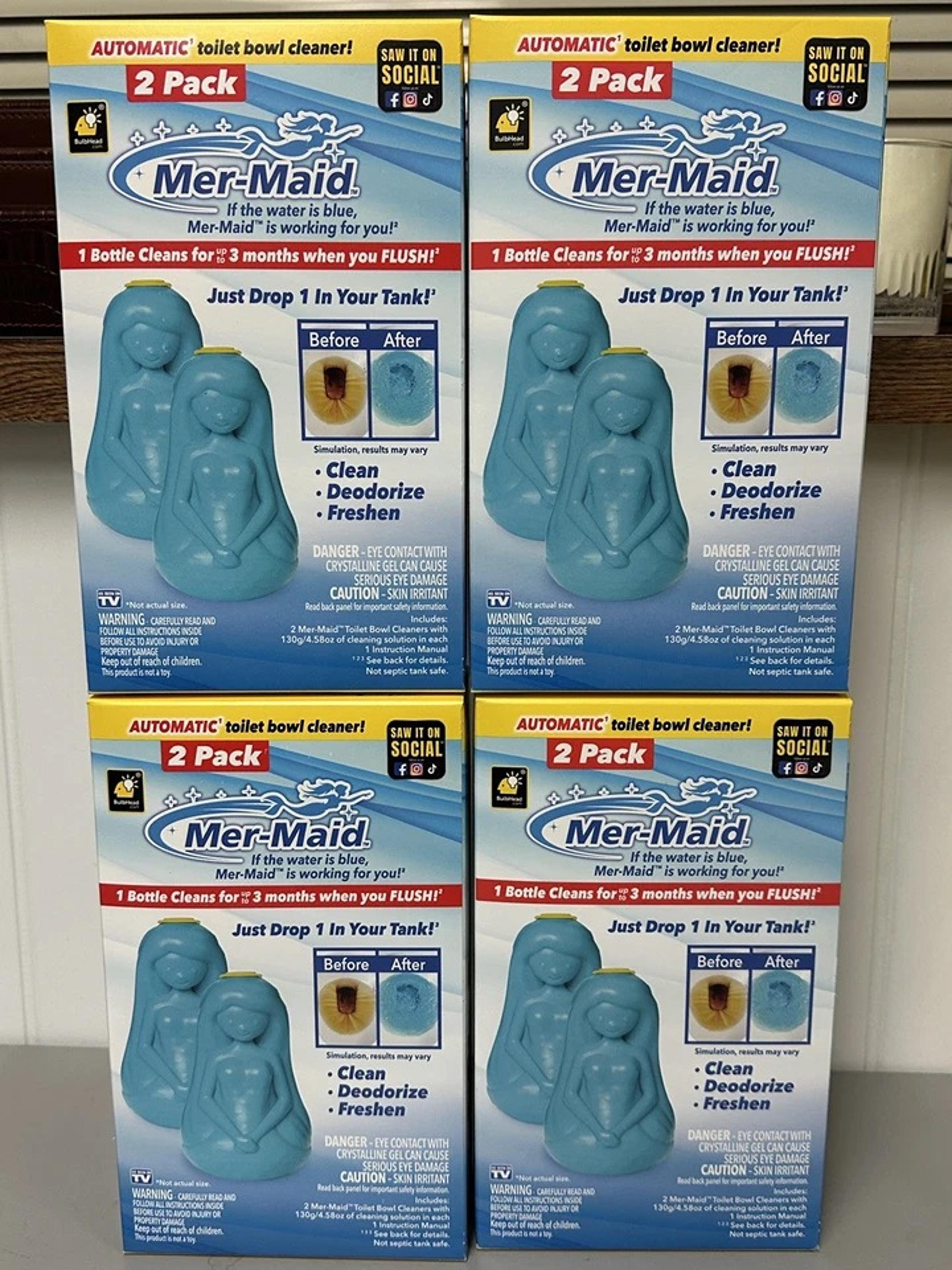 8 PACK Mer-Maid Mermaid Automatic Toilet Bowl Cleaner, AS-SEEN-ON-TV