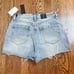 BLANK NYC The Reeve High Rise Light Wash Denim Jean Cut Off Shorts Sz 26