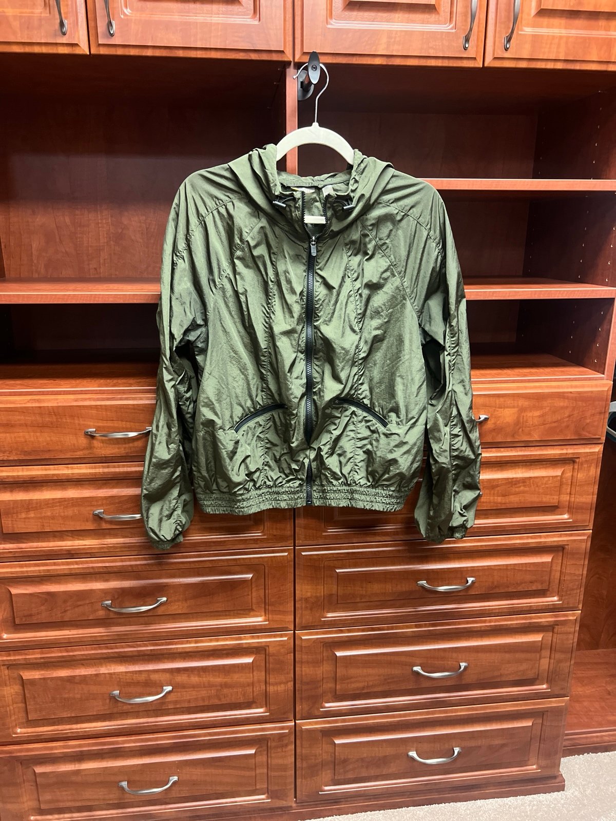 Like New Dark Army Green Zella Windbreaker/Jacket