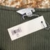 NWT Lucky Brand Olive Green Stripe Lace Up Ribbed Henley Top - SIZE M