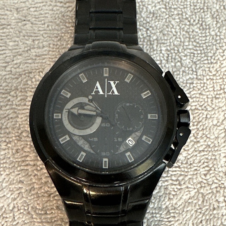 Armani Exchange AX1116 Men's Black Stainless Steel Analog Dial Quartz Watch MP01