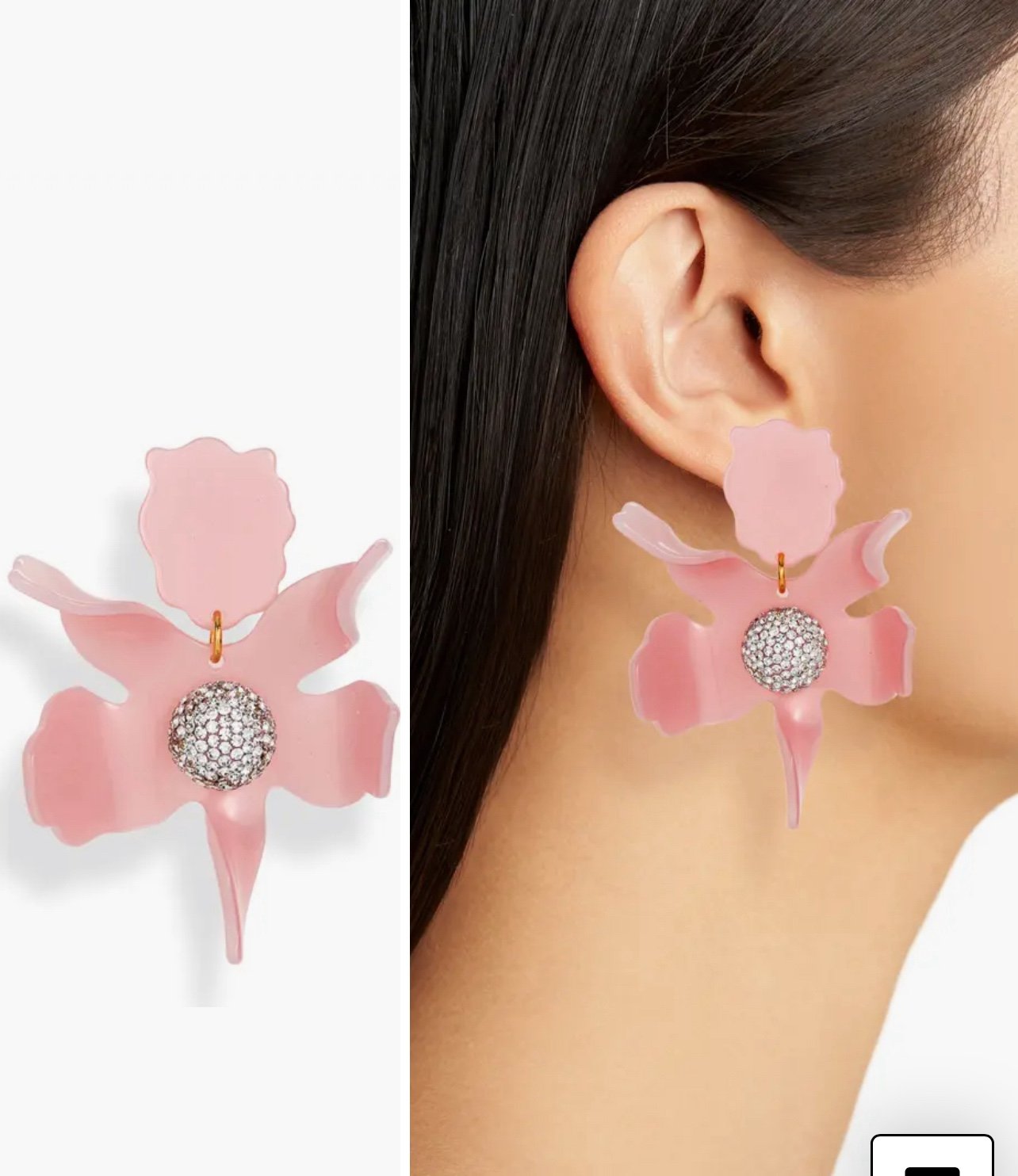 Lele Sadoughi Crystal Lily Drop Earrings