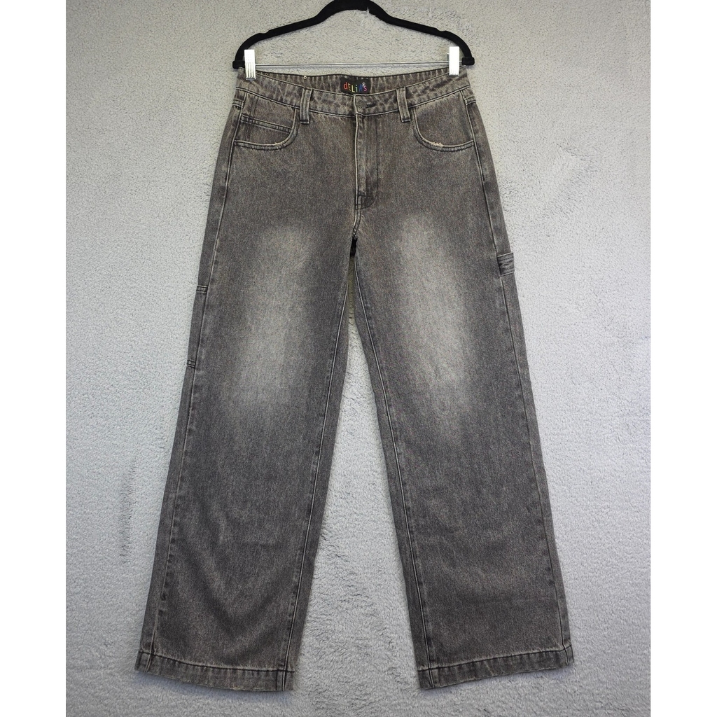 Delias Dolls Kill Carpenter Jeans Womens M So Misunderstood Dark Wash Wide Leg