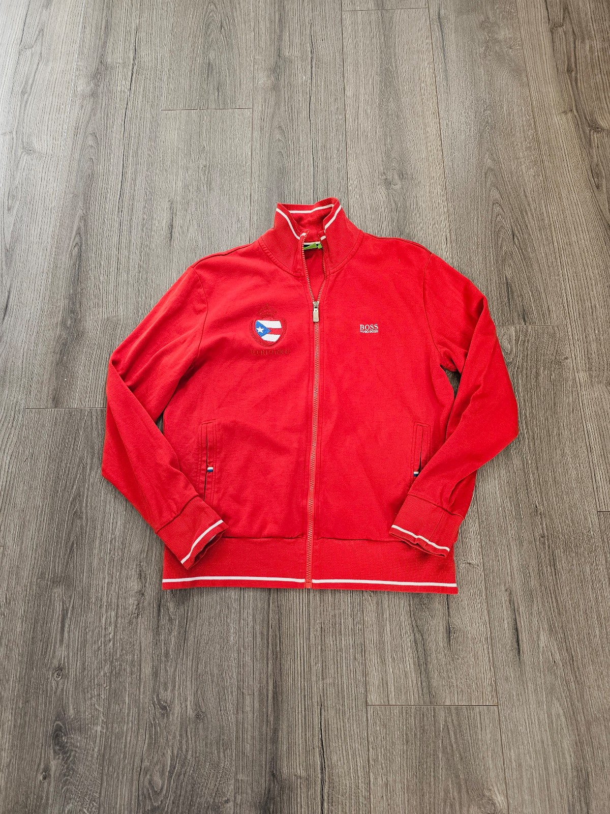 Hugo Boss Puerto Rico Track Jacket Mens Size Large Fits Medium