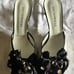 Bruno Magli “Barbarella” Polka-Dot Bow Peep toe Slide NIB 36.5(6)
