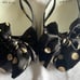 Bruno Magli “Barbarella” Polka-Dot Bow Peep toe Slide NIB 36.5(6)