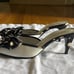 Bruno Magli “Barbarella” Polka-Dot Bow Peep toe Slide NIB 36.5(6)