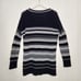 Vince Black & White Textured Stripe Knit V Neck Sweater