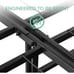 Twin Bed Frame Black Alloy Steel