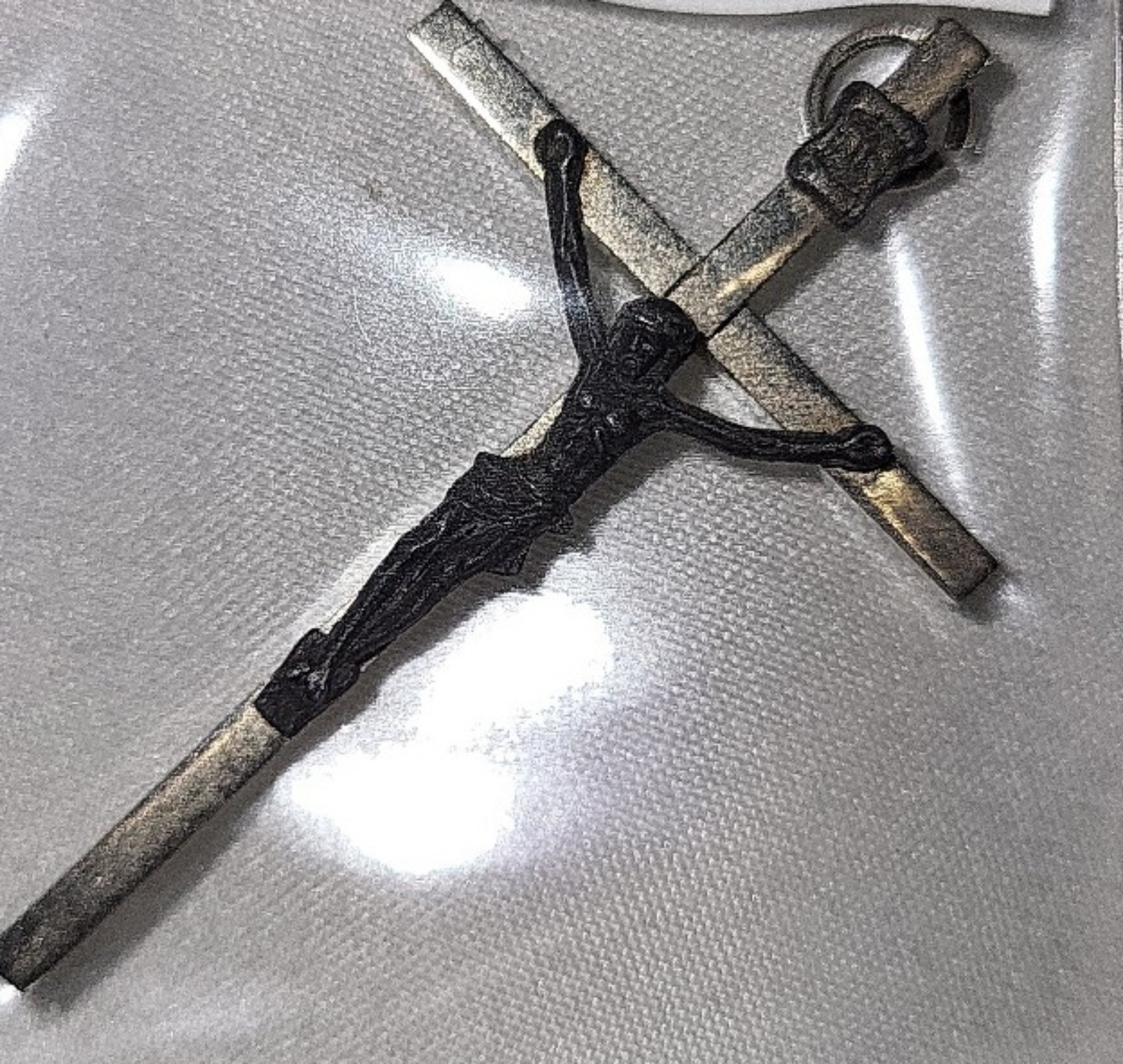 Vintage sterling silver cross charm
