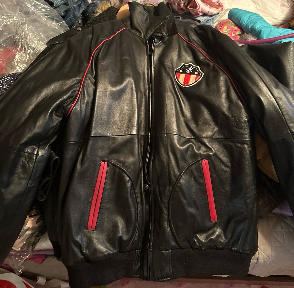 Leather Rocawear bomber jacket