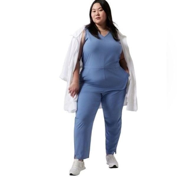 Athleta Women’s Brooklyn Jumpsuit Blue 26 NWT