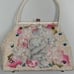 Beautiful Flower Large Handbag Purse Vintage a real Eye Pleaser Made in Japan