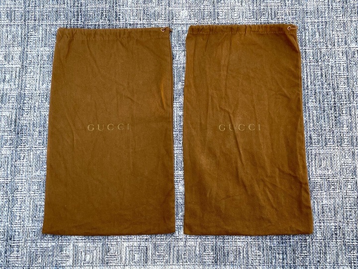 Gucci Dust Bag Brown Cotton Storage Bag Draw String Made in Italy Authentic