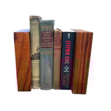 Vintage Don Owen Design Inc Wood Block MCM Bookends