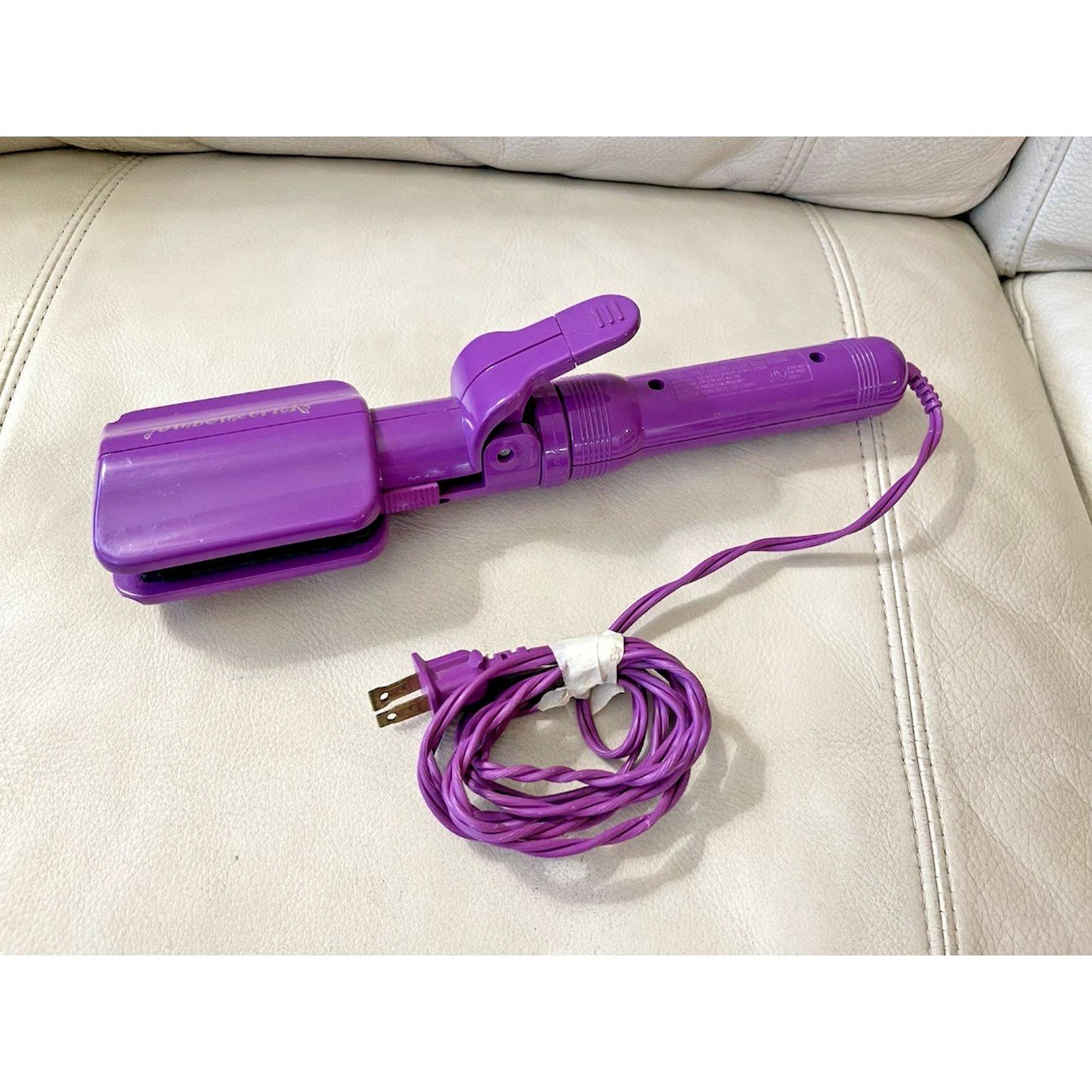 Conair Hair Styling Tool Straightener Flat Iron Curling Wavy Iron Purple CB606