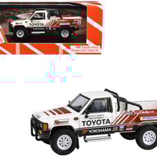 1985 Toyota Hilux Single Cab Pickup Truck Class 7S Racing White with Graphics