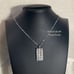 18k White Gold Filled Sparkly Zircon Pendant Bar Necklace