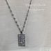 18k White Gold Filled Sparkly Zircon Pendant Bar Necklace