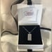 18k White Gold Filled Sparkly Zircon Pendant Bar Necklace
