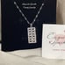 18k White Gold Filled Sparkly Zircon Pendant Bar Necklace