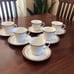 Legendary Noritake 4166L Crestwood Platinum Fine Porcelain 6 Cups And 6 Saucer