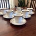 Legendary Noritake 4166L Crestwood Platinum Fine Porcelain 6 Cups And 6 Saucer