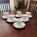 Legendary Noritake 4166L Crestwood Platinum Fine Porcelain 6 Cups And 6 Saucer