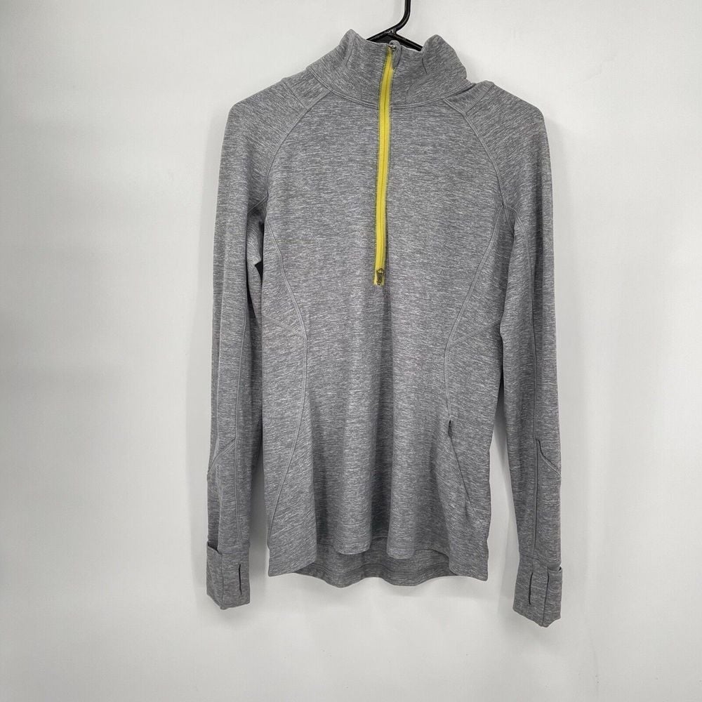Lululemon Women's 1/2 Zip Pullover Running Sweater in Gray Sz 10