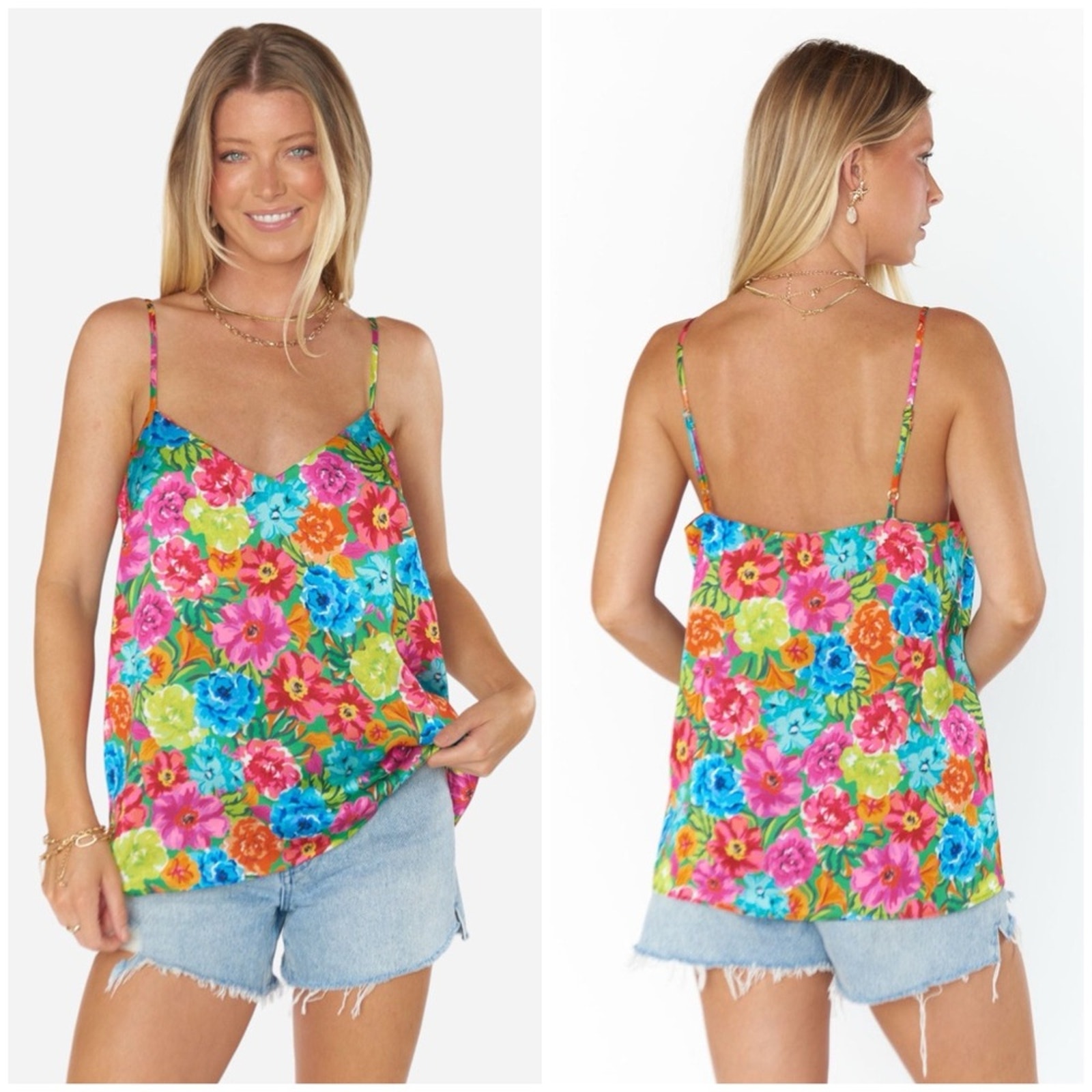 SHOW ME YOUR MUMU Spotlight Tank In Bright Floral Soiree