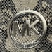 Michael Kors Purse Fulton Leather Python Reptile Embossed Hobo Shoulder Bag Snak
