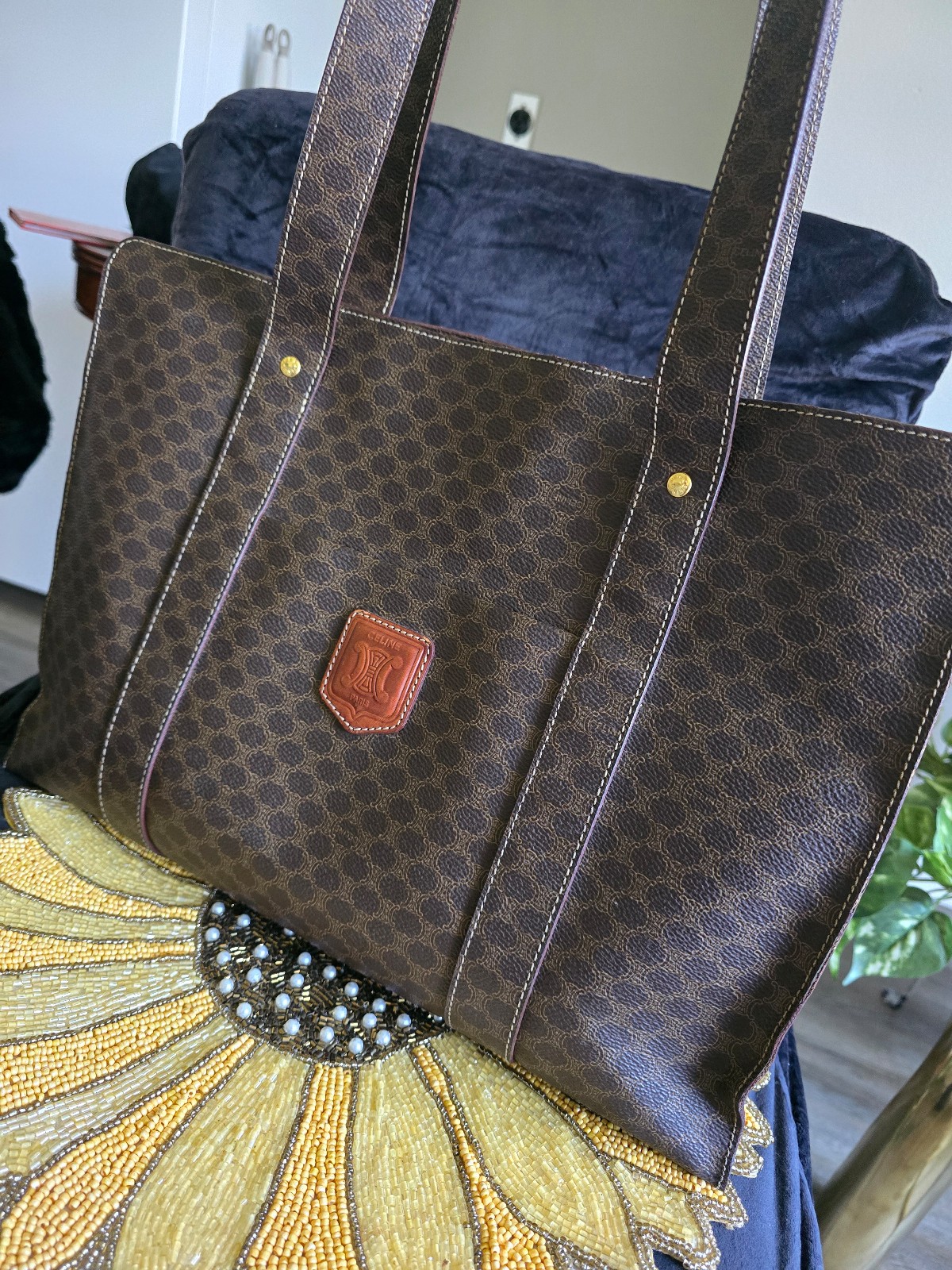 Authentic Celine macadam Monogram tote bag