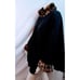 OSFM Women Leopard Fleece Black Cape