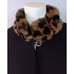 OSFM Women Leopard Fleece Black Cape