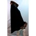 OSFM Women Leopard Fleece Black Cape