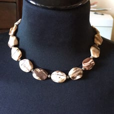 brown marble Jasper necklace & earrings