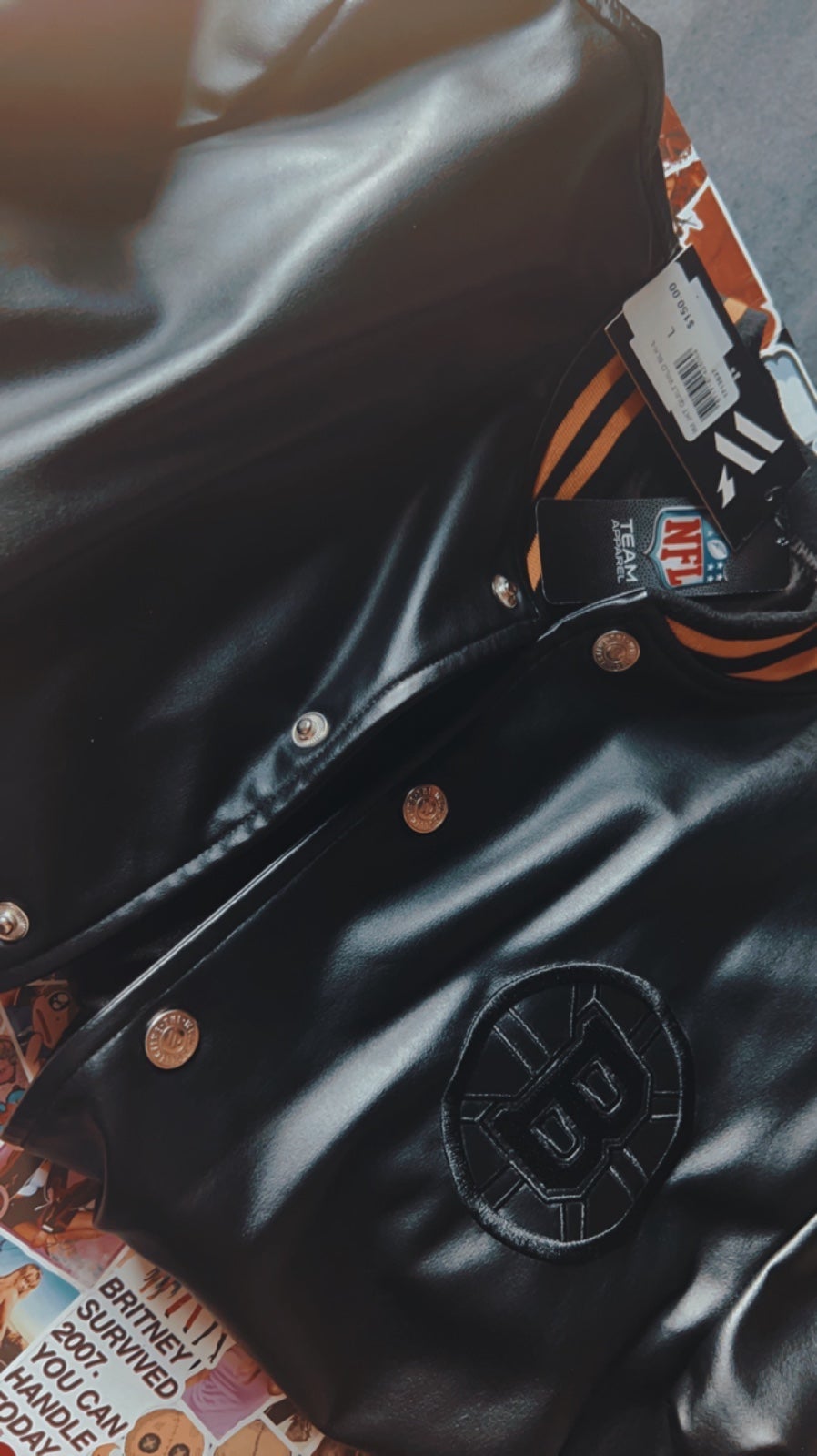 NFL leather bruins letterman jacket