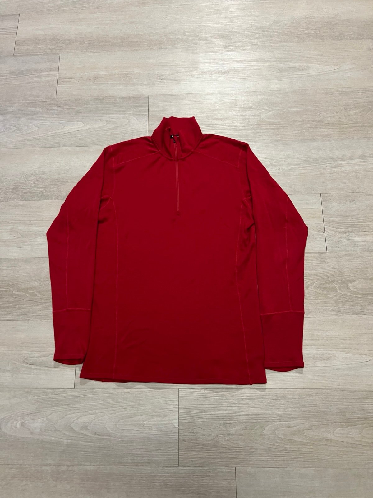 Minus 33 Super Fine Merino Wool Red 1/4 Zip Pullover Base Layer Sweater Men’s M