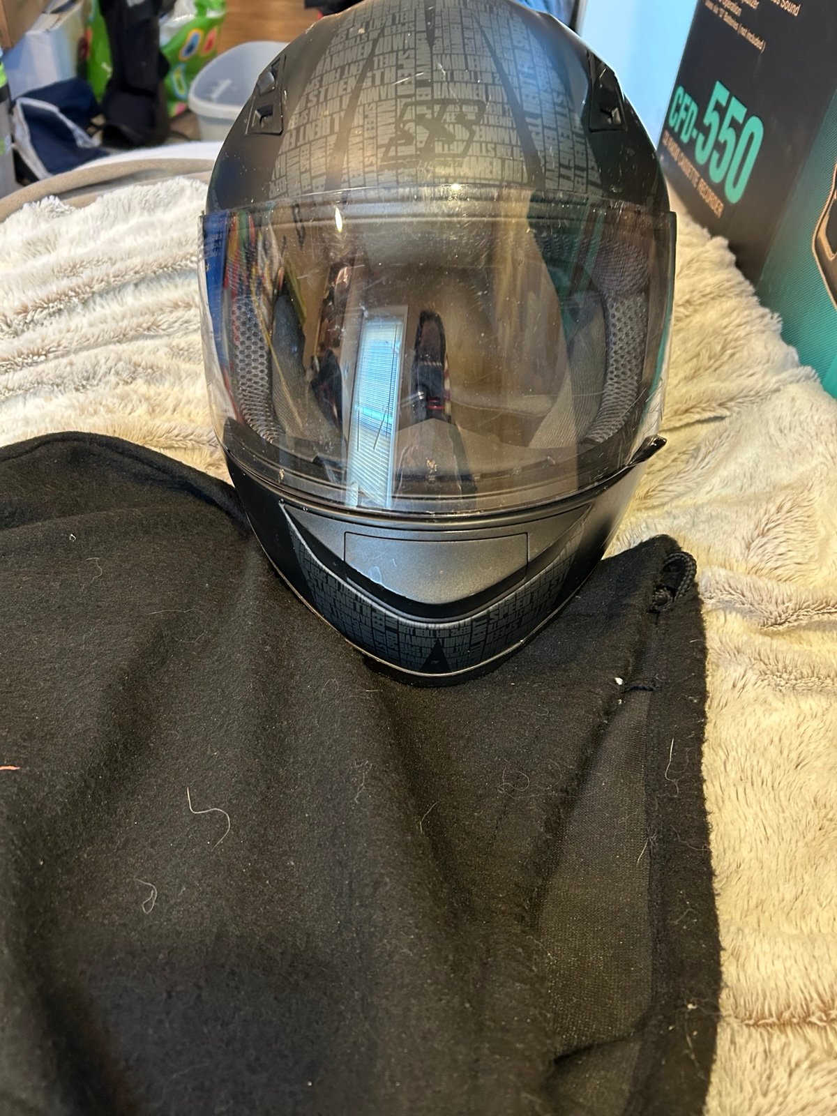 Strength and Speed SS700 Size Large Black Motorcycle Helmet
