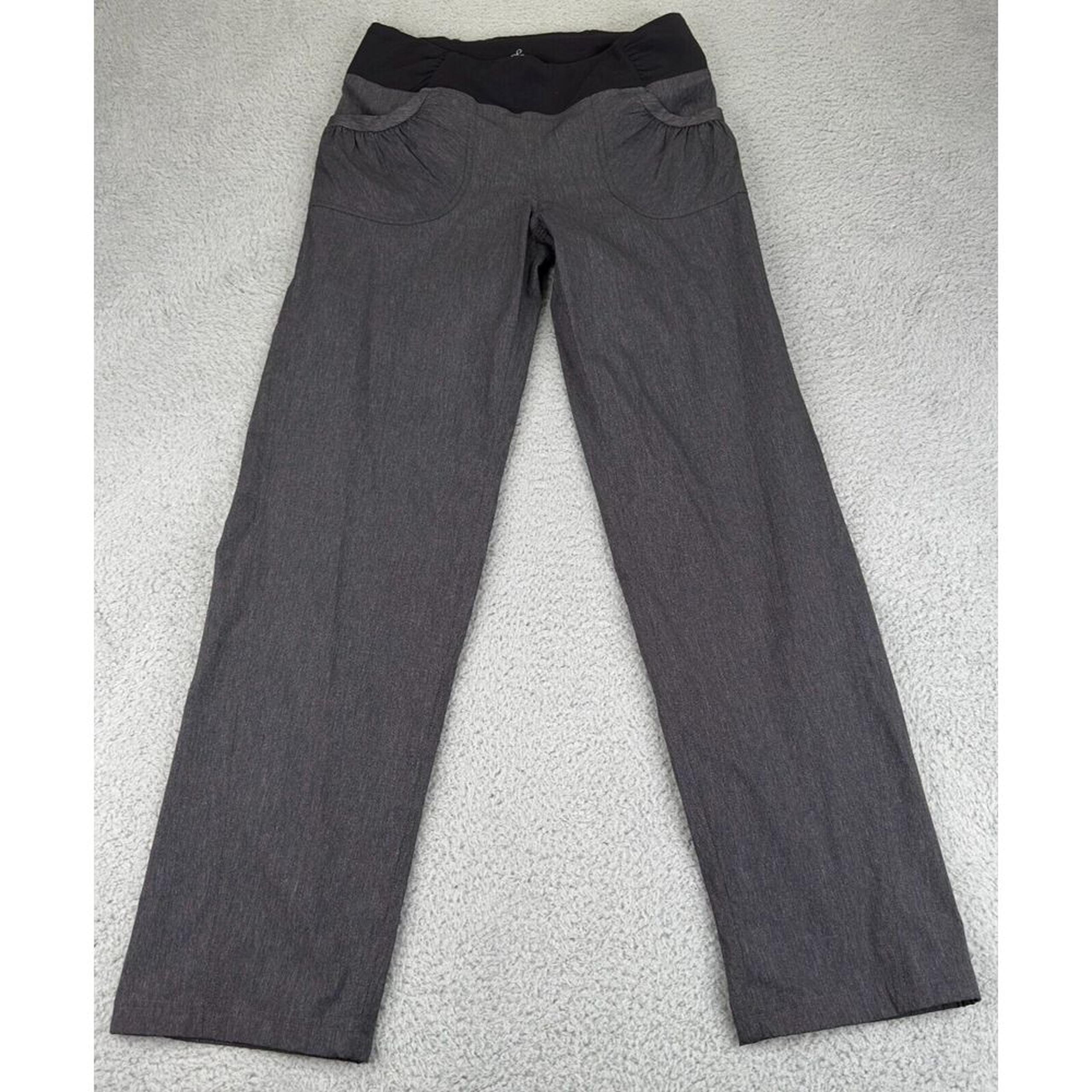 PRANA Pants Womens Summit Large Gray Regular Inseam Yoga Sport