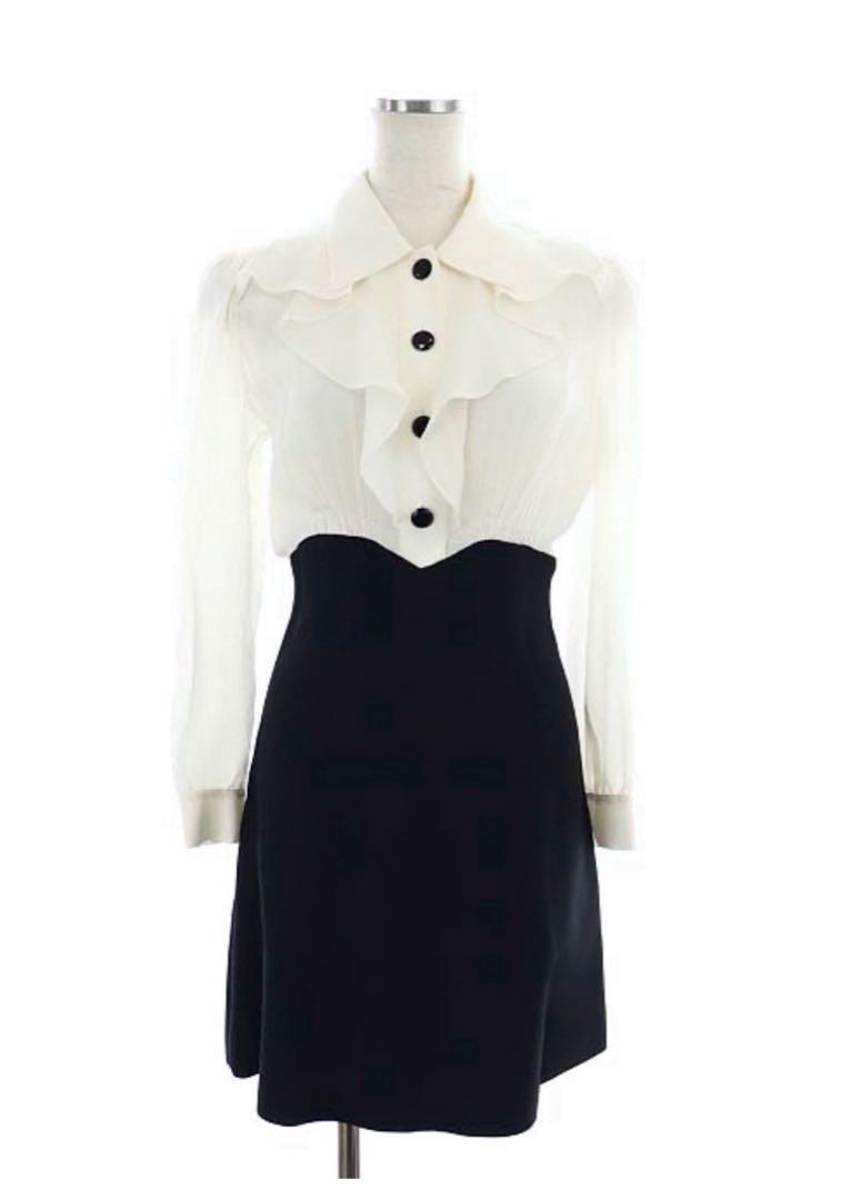 miumiu Bicolor Silk Dress