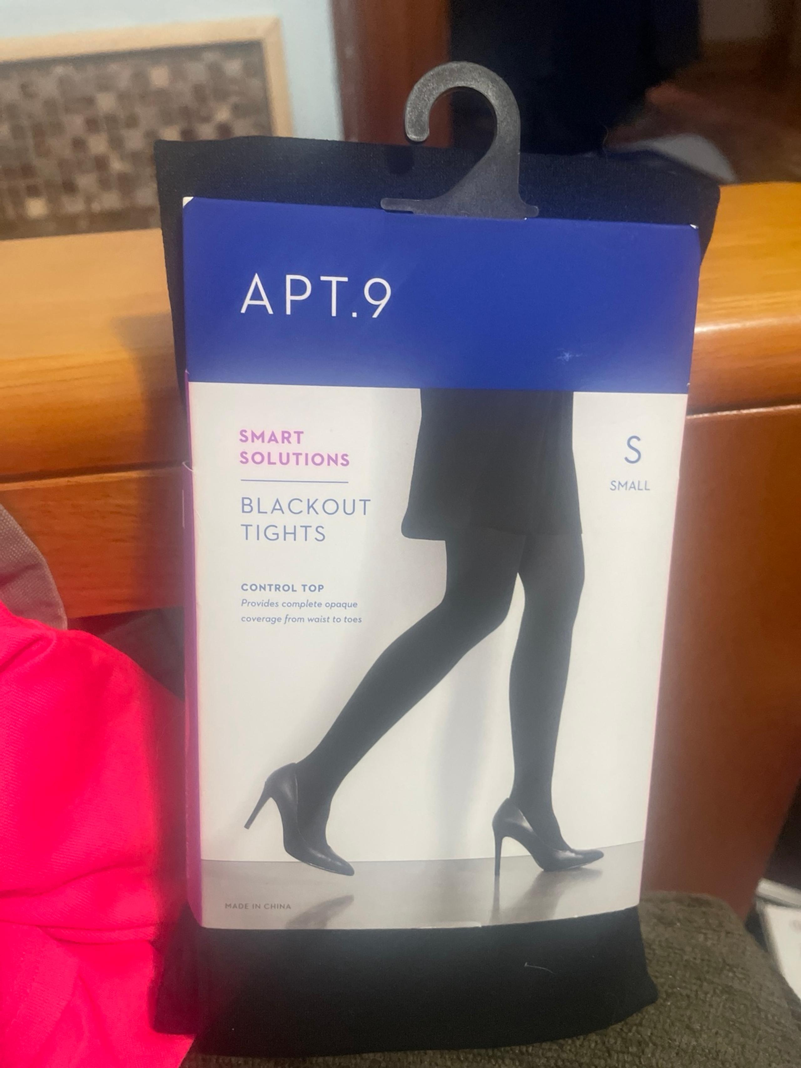 Apt 9 blackout tights / black stockings size small brand new in package