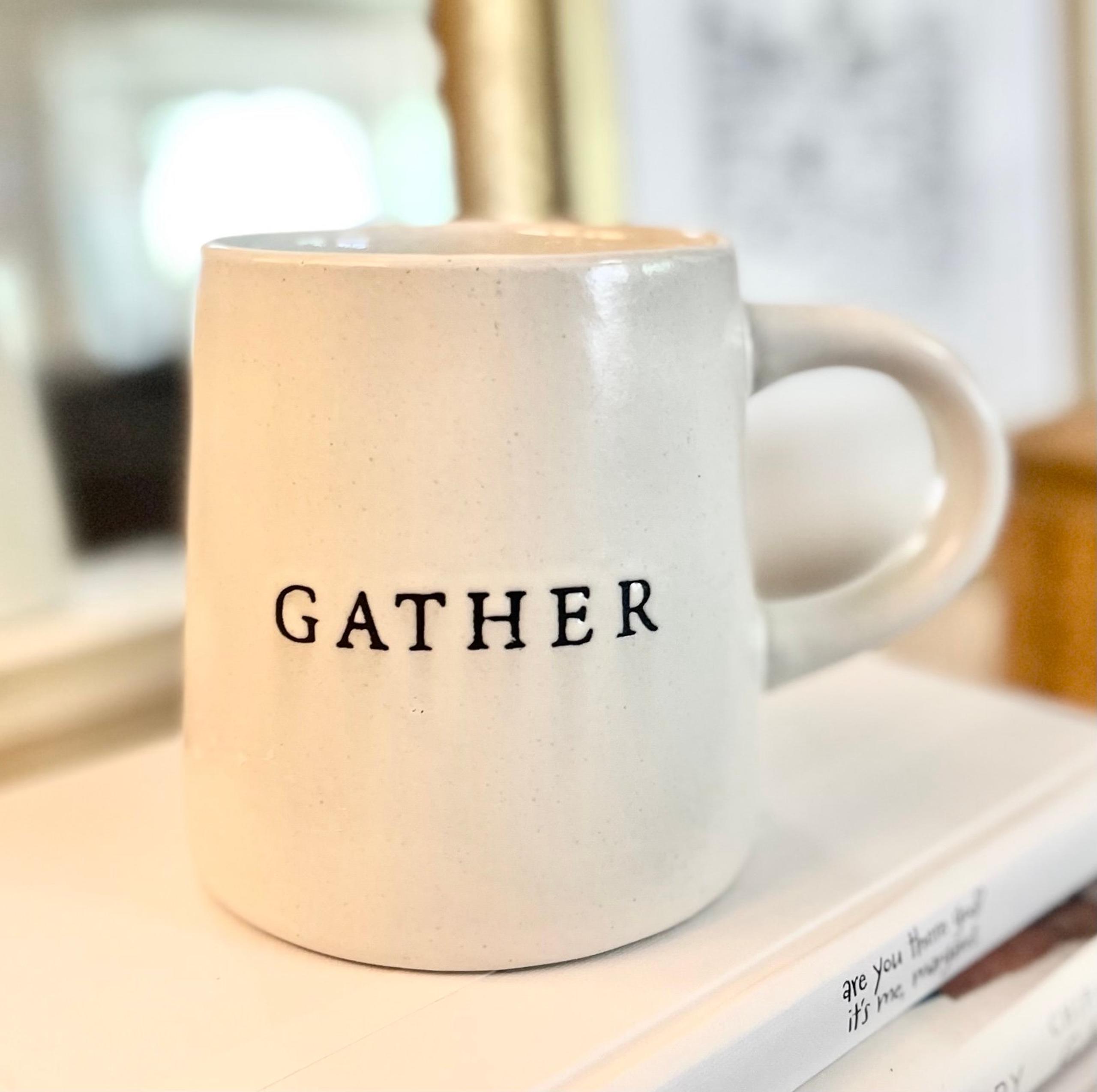 HEARTH & HAND with Magnolia “Gather”Engraved Stoneware Mug 2018 Collection