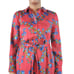 J. Crew Collection A-line Shirtdress in Lattice Floral Vintage Red